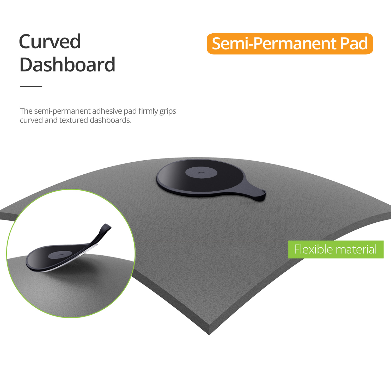 iOttie Adhesive Dashboard Pad for iOttie Car Mounts Flexible Dashboard Pad for Curved Surfaces